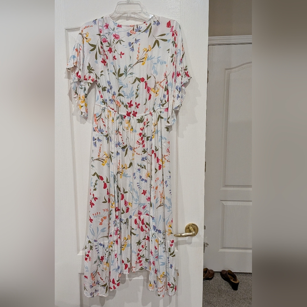 Lovestitch Floral Print Top with Ruffle Detail
